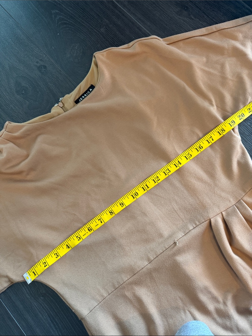 Jessica - Brown Pleated Waist Shift Dress - Picture 4 of 7